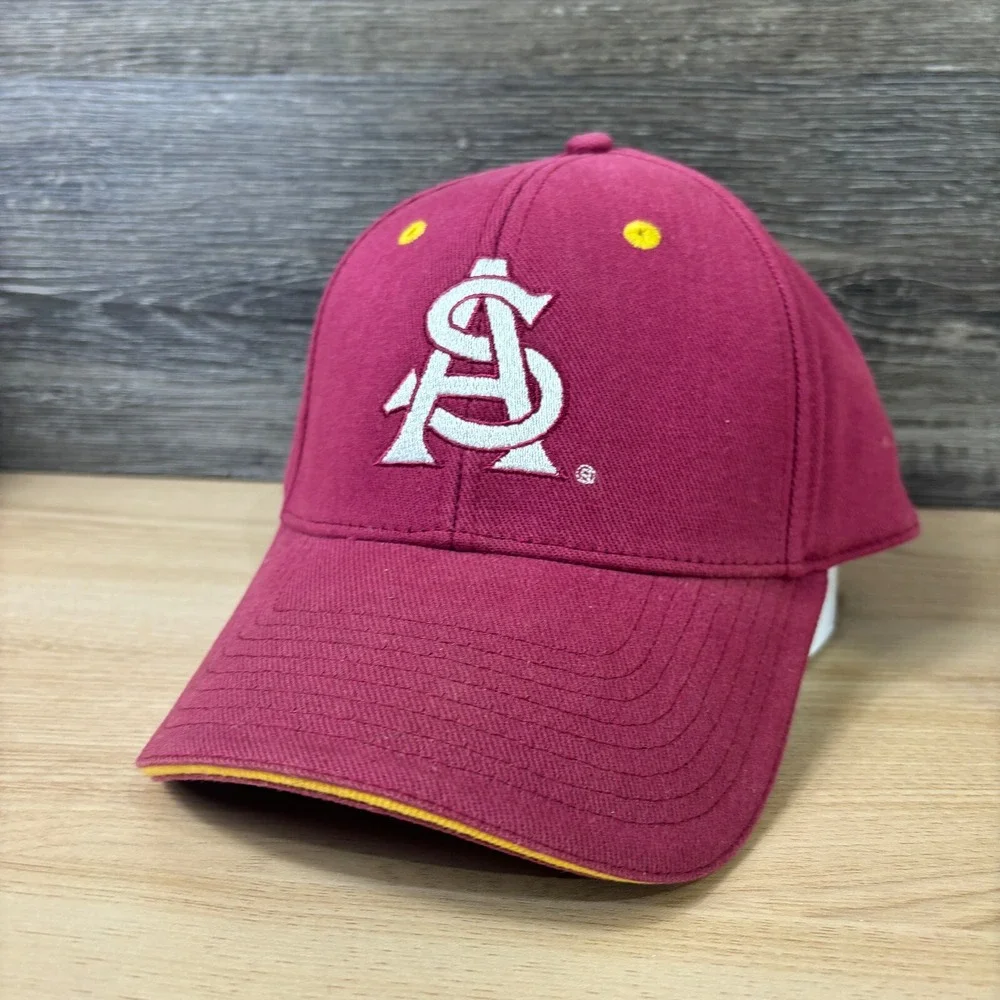 Arizona State Sun Devils Hat Cap Strap Back Maroon Adjustable‎ NCAA
